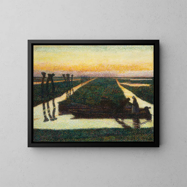 Ein Kanal in Broek in Waterland - Jan Toorop — gerahmtes Bild an der Wand