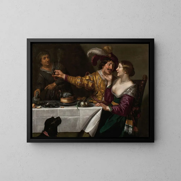 Die Prostituierte - Jan van Bijlert — gerahmtes Bild an der Wand