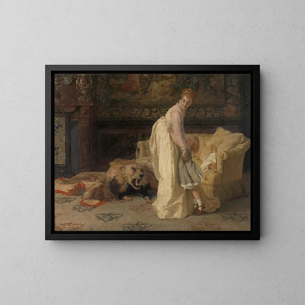 Der Löwe - Jan Verhas — gerahmtes Bild an der Wand