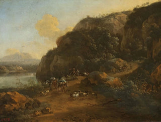 Jan Vermeer van Haarlem the Elder - Mountain landscape with travellers.webp