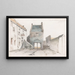 Porte de la digue à Leerdam - Jan Weissenbruch — gerahmtes Bild an der Wand