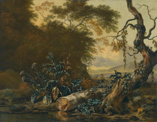 Jan Wijnants - A Landscape With Trees And Foliage Beside The Edge Of A Pond.webp