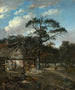Landschaft mit Bäumen, einem Jungen und Tieren in der Nähe einer Hütte - Jan Wijnants — Ansicht des Kunstwerks
