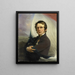 Portrait painting of Jacob Hobein who saved the Dutch flag under enemy fire on March 18, 1831 - Jan Willem Pieneman — framed artwork on a wall