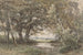 Kleiner Wasserplan unter den Bäumen am Ende eines Waldes - Jan Willem van Borselen — Ansicht des Kunstwerks