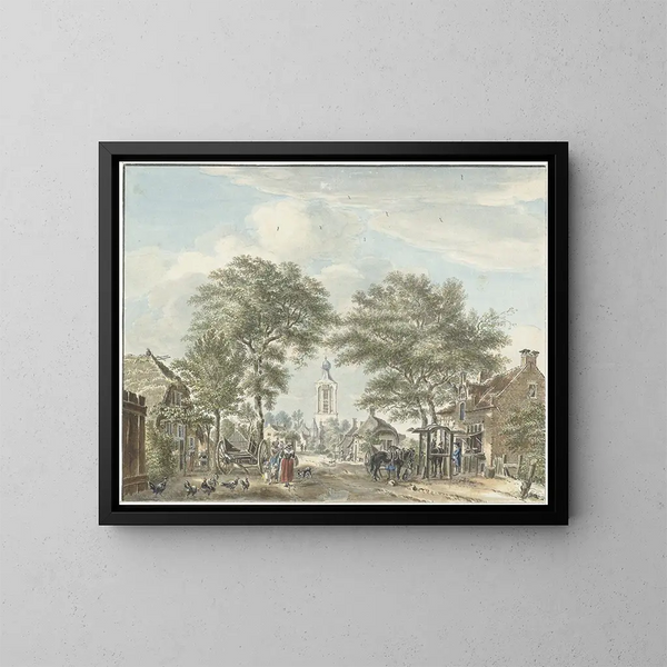 Vue de Scherpenzeel - Jan de Beijer — gerahmtes Bild an der Wand