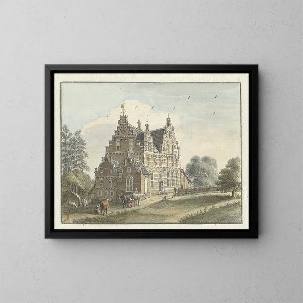 La Maison Den Dam près de Zutphen - Jan de Beijer — gerahmtes Bild an der Wand