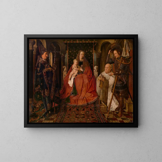 Jan van Eyck - Madonna Surrounded by Saint George Saint Donatianus of Reims and the Donor Canon Van der Paele.webp