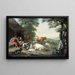Landschaftsbild mit Hirten und Vieh - Jan van Gool — gerahmtes Bild an der Wand