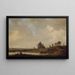 L'Auberge au bord de la rivière - Jan van Goyen — quadro incorniciato alla parete