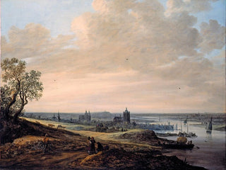 Panorama del paesaggio con vista su Arnheim - Jan van Goyen — vista dell’opera