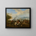 Engagement de cavalerie - Jan van Huchtenburg — gerahmtes Bild an der Wand