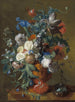 Flowers in a Urn - Jan van Huysum — artwork view