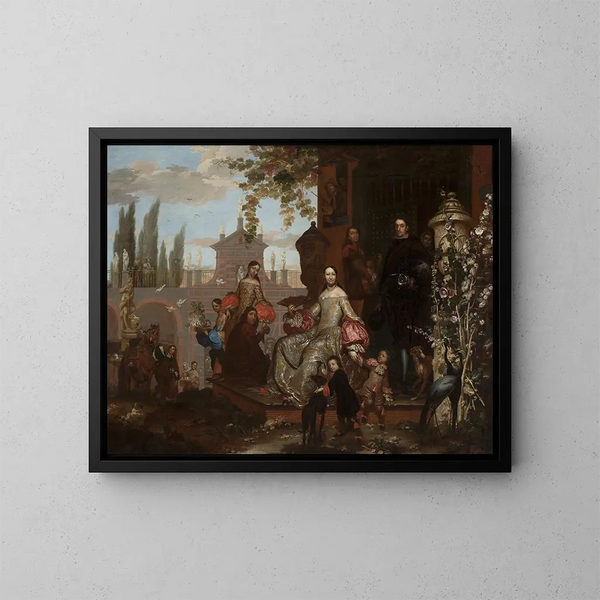 Familienporträt - Jan van Kessel der Jüngere — gerahmtes Bild an der Wand