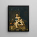 Eine Mutter und ihr Kind in einem Interieur - Jan van Pee — gerahmtes Bild an der Wand