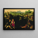 Paesaggio con Tobia e l'angelo - Jan van Scorel — quadro incorniciato alla parete