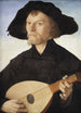 Portrait of a Lute Player - Jan van Scorel — artwork view