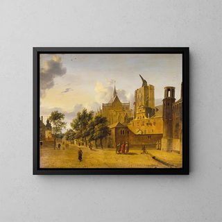 Jan van der Heyden - A Street Scene in Cologne.webp