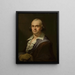 Portrait eines Mannes mit einem Handschuh - János Mihály Hesz — gerahmtes Bild an der Wand