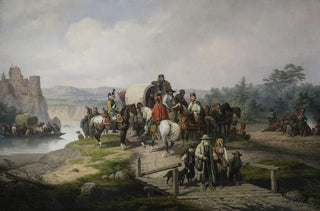 January Suchodolski - Carts at the riverside.webp