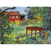 Riproduzione del dipinto Giardino con casa rossa - Edvard Munch