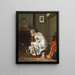 Junge Frau bei ihrer Toilette - Jean - Alphonse Roehn — gerahmtes Bild an der Wand