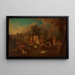 Bivouac - Jean-Antoine Watteau — gerahmtes Bild an der Wand