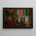 Luigi XIV consegna l'Ordine del Cordone Blu al duca di Borgogna, padre di Luigi XV - Jean-Antoine Watteau — quadro incorniciato alla parete