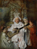 Unter einem Mezzetín-Kleid - Jean-Antoine Watteau — Ansicht des Kunstwerks