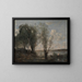 Il barcaiolo tra le canne - Jean-Baptiste-Camille Corot — quadro incorniciato alla parete