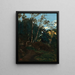 Boschetto di alberi tra le rocce, Civita Castellana - Jean - Baptiste Camille Corot — quadro incorniciato alla parete
