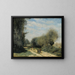 Strada nella campagna a Crcy-en-Brie - Jean-Baptiste-Camille Corot — quadro incorniciato alla parete