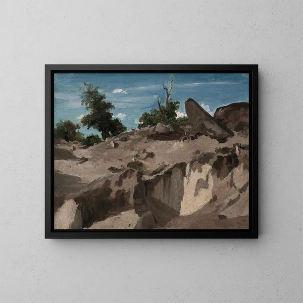 Fort de Fontainebleau au plateau BRL - Jean-Baptiste-Camille Corot — gerahmtes Bild an der Wand