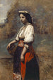 Frau Italienerin am Brunnen - Jean-Baptiste-Camille Corot — Ansicht des Kunstwerks