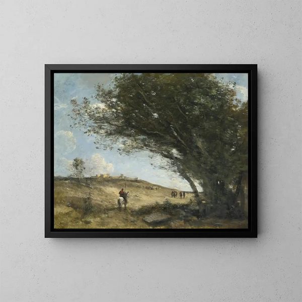 Die Gallier - Jean-Baptiste-Camille Corot — gerahmtes Bild an der Wand