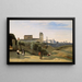 Mont Pincio, Rome - Jean-Baptiste-Camille Corot — framed artwork on a wall