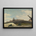 Montmartre Painting, wall and mill - Jean-Baptiste-Camille Corot — framed artwork on a wall