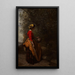 Junge Bäuerin an der Quelle - Jean-Baptiste-Camille Corot — gerahmtes Bild an der Wand