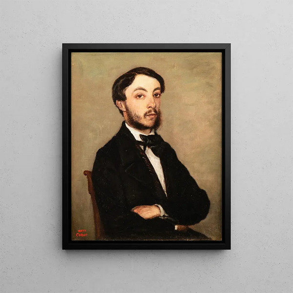 Portrait Henri Sennegon, Neffe von Corot - Jean-Baptiste-Camille Corot — gerahmtes Bild an der Wand