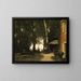 Die Ufer der Seine bei Conflans - Jean-Baptiste-Camille Corot — gerahmtes Bild an der Wand