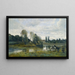 Ville d'Avray L'abreuvoir des chevaux - Jean-Baptiste-Camille Corot — framed artwork on a wall