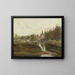 Ansicht von Moret-sur-Loing - Jean-Baptiste-Camille Corot — gerahmtes Bild an der Wand