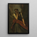 Frau meditierend - Jean-Baptiste-Camille Corot — gerahmtes Bild an der Wand
