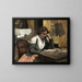 Donna che legge nell'atelier - Jean-Baptiste-Camille Corot — quadro incorniciato alla parete