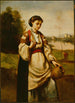 Frau mit einem Wasserkrug - Jean-Baptiste-Camille Corot — Ansicht des Kunstwerks