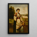 Frau mit einem Wasserkrug - Jean-Baptiste-Camille Corot — gerahmtes Bild an der Wand