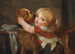 Ein junger Junge mit einem Hund - Jean-Baptiste Greuze — Ansicht des Kunstwerks