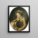 Junge mit Hund - Jean-Baptiste Greuze — gerahmtes Bild an der Wand