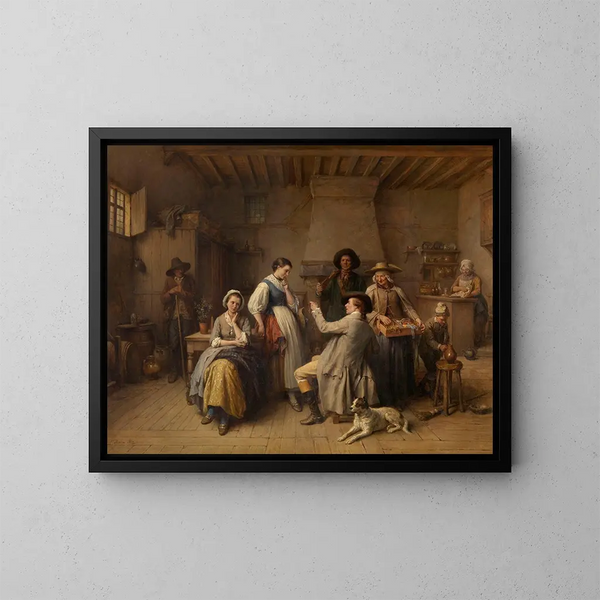 Höflichkeit - Jean-Baptiste Madou — gerahmtes Bild an der Wand