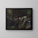 Cani con selvaggina e uccelli selvatici - Jean-Baptiste Oudry — quadro incorniciato alla parete